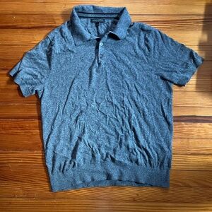Banana Republic Silk-Linen Polo Rock Gray (Size L)
